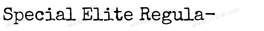 Special Elite Regula字体转换